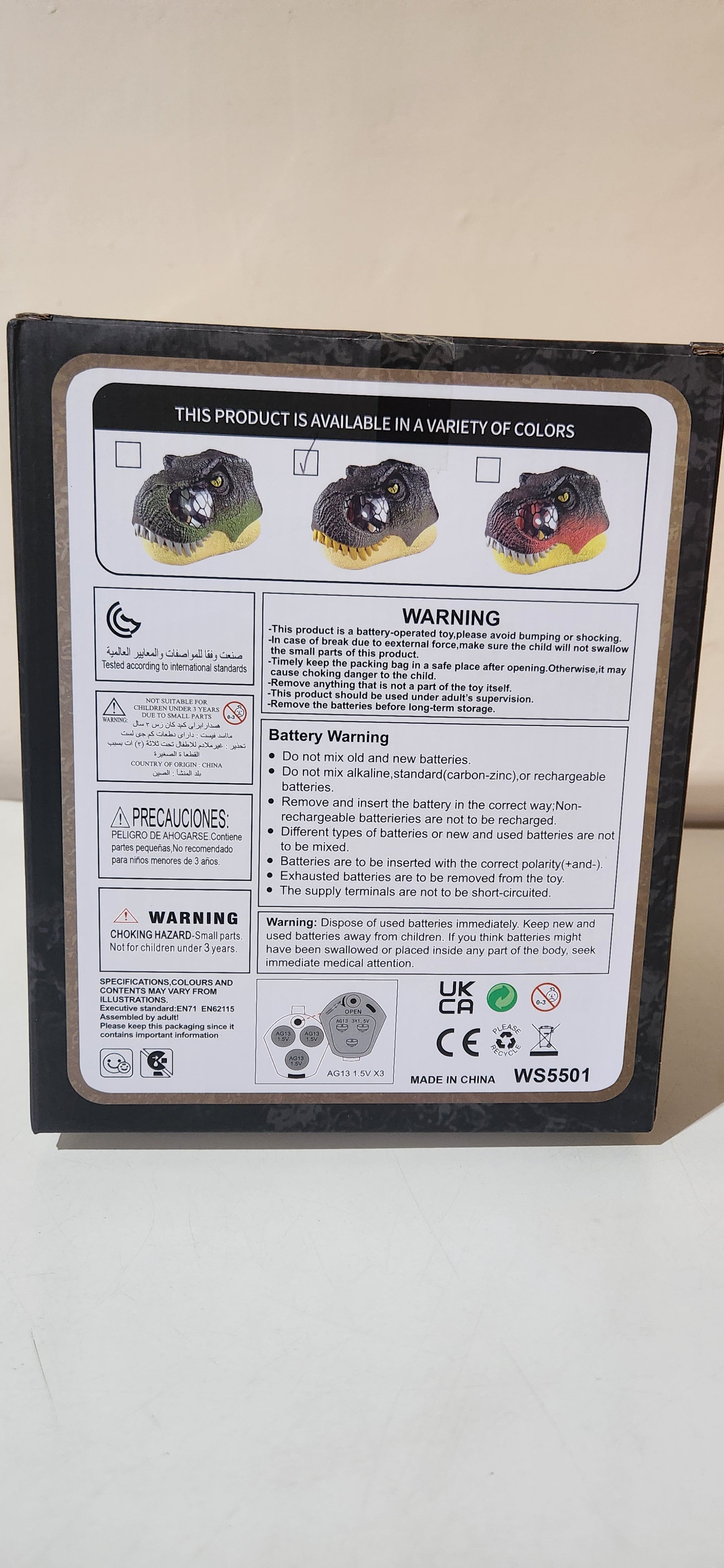 Máscara De Dinossauro Vocal